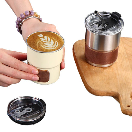 New Arrival 300ml 10oz Stainless Steel Thermal Tumbler Cup Fashionable Stack Coffee Travel Tumbler Vacuum Flask Bottle