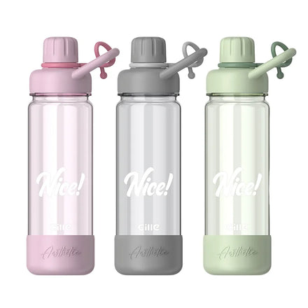 Large-Capacity PP Plastic Sports Water Bottle with Straw Portable for Outdoor Activities Hiking for Boiling Water Travel Use
