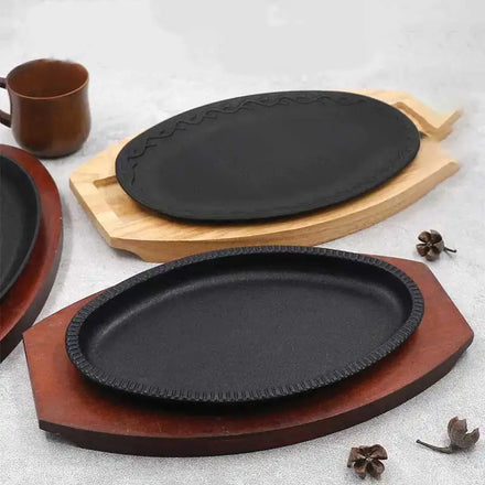 Cooking Burger Bun Puff Pastry Reusable Cast Iron Ready Order Tray Pan Baking Sheet
