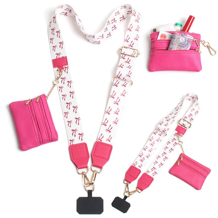 New Phone Strap With Zippered Pouch for WomenAdjustable Cellphone Lanyard Crossbody With WalletAnti-lost Lanyard for Phone