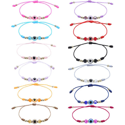 Adjustable Beaded Bracelet for Boys and Girls Trendy Eye Style for Gift Wedding Anniversary or Party