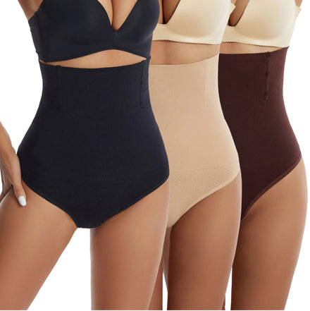Women's High Waist Plus Size Double Abs Body Shaper Custom Logo Seamless Butt Lift Shaper with Jersey Fabric Body Control Briefs