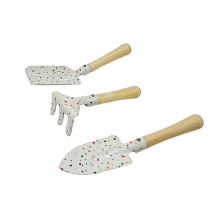 PIONEERA Garden Tool Set- Durable Polka Dot Hand Tools for Digging Planting & Weeding