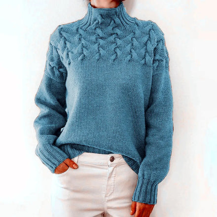 Women's New European Style Solid Color Casual Long Sleeve Sweater Knit Pullover Top for Daily & Street Wear Custom OEM/ODM