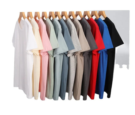 Oem Customized logo Design 180g Men and Women Color Loose and Comfortable Versatile Round Neck t Shirt