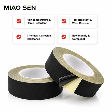 Black Brown Clear Acetate Cloth Tape Fire Retardant Perforated Cellulose Acetate Fabric Tape