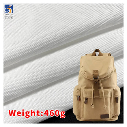 YX949-1 460g/m² Very Heavy Customized White Color Polyester Canvas Fabrics 16oz Bags Garments Clothing Canvas Fabric