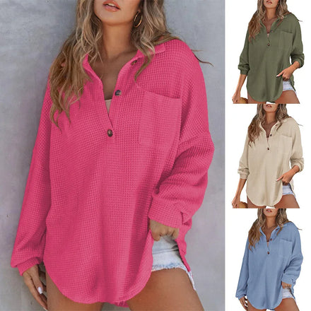 2025 Autumn/Winter Hot Selling Casual Women's Woven Top with Waistband and Front Logo Stylish