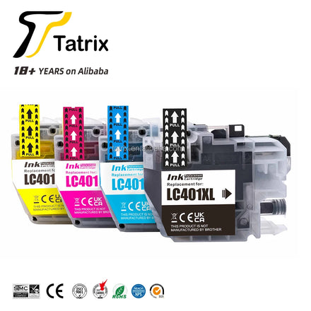 Tatrix brother LC401XL LC401 Compatible Ink Cartridge for MFC-J1010DW MFC-J1012DW MFC-J1170DW