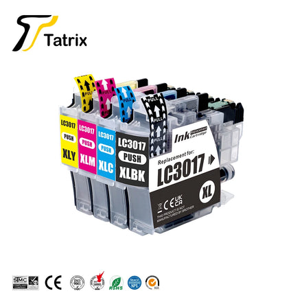 Tatrix brother LC3017XL lc3017 US Inventory Compatible Ink Cartridge for MFC-J5330DW MFC-J6530DW