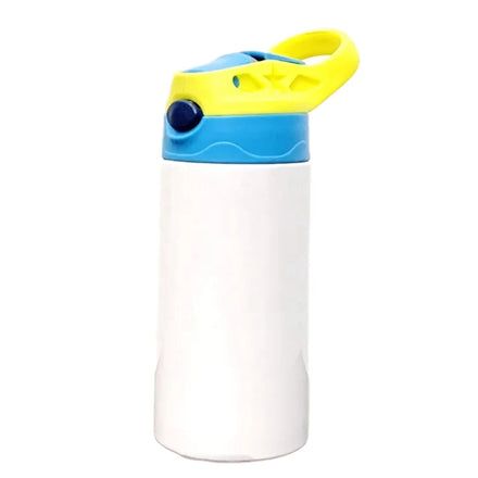 12oz Double Wall Stainless Steel Water Bottle BPA-Free Kids Sublimation Tumblers Flip Top Insulation for School Use