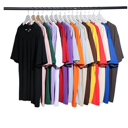 Oem Customized logo Design Unisex 180gsm Simple Color Five Point Short Sleeved Loose Outfit Milk Synthetic Fiber t Shirt