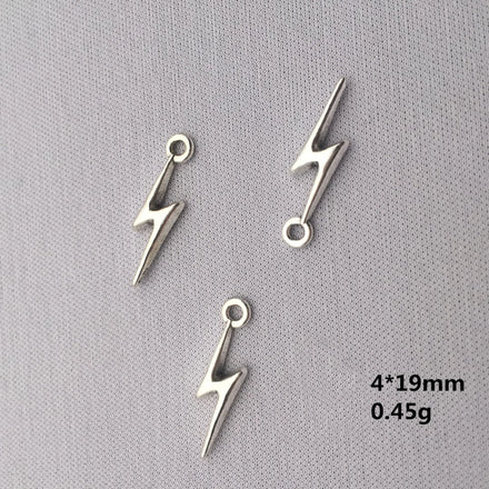 Cheap DIY Making Pendants Jewelry Accessories Finding Vintage Antique Silver Zinc Alloy lightning Charm Jewelry Pendant
