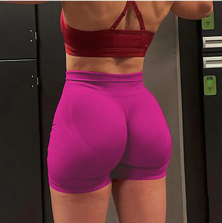 GC Yoga Sports Shorts High Waist Peach Hip Lift Shorts for Women Abdomen Stretch Quick Dry Yoga Pants New Seamless Tight YG276