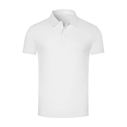 OEM custom logo embroidery printed design 190g mercerized cotton blend solid color POLO shirt men's top short-sleeved polo-shirt