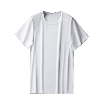 OEM custom logo embroidery printed design Ice silk mesh t-shirt summer new men's spot loose men's thin short-sleeved t shirt