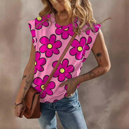 European American Fashion Women's Short Sleeve Pullover Independent Station's Cross-Border Hot Sale for Spring Summer Versatile