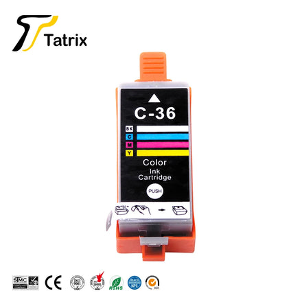 30 Pieces/box Tatrix Canon cli 36 CLI-36 Compatible ink Cartridges for PIXMA IP100 IP110 IP100B