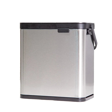 3L Wall Mounted Trash Bin Indoor Stainless SS Hanging Cabinet Trash Can Dustbin With Lid for Kitchen