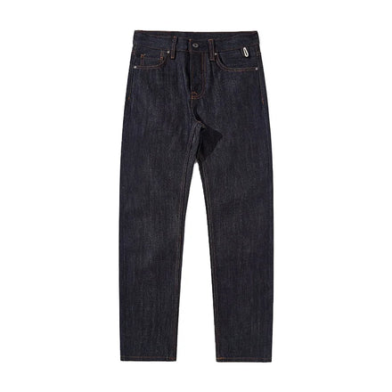 Custom Selvedge Denim High Quality Black Denim Men's Jean Custom New Design ComfortStraight Pants Mid Waist