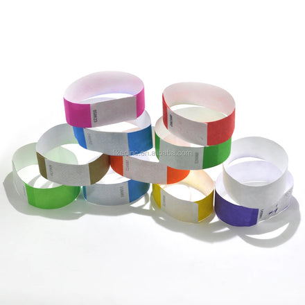 Inkjet Printable Tyvek Paper Wristband 19x250mm with Series Numbers 1000/Pack for Events Party Wedding