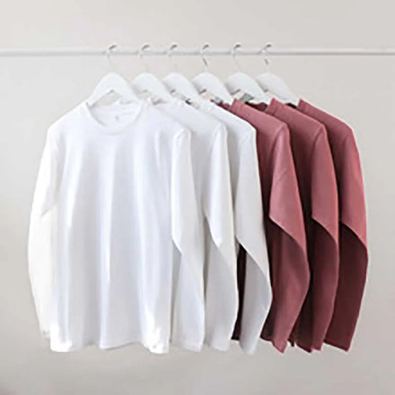 OEM Custom Logo Design 230g Heavy Brick Red Long-sleeved Combed Cotton Straight Shoulder Men's Women's Retro Versatile T-shirt