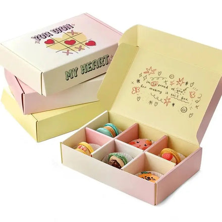 Factory Direct Christmas Box 12 Macarons Hotdog Bakery Paper Box Packaging Divider for Sushi for Cookies Other Treats Gift Idea