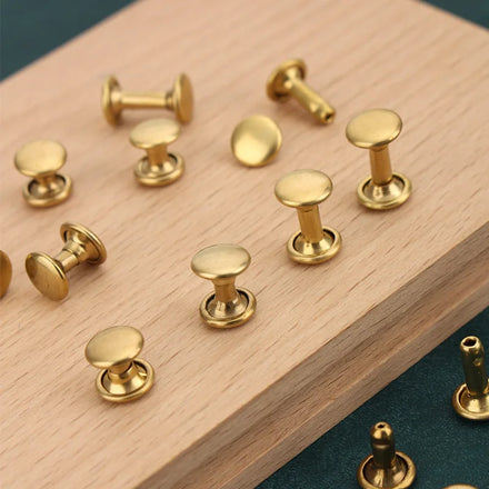 Custom Logo Brass 8mm Bronze Metal Dome Rivet Stud for Shoes Cloth Leather Handbag Rivets and Studs Decoration Bag Fitting Rivet