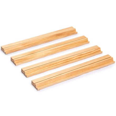 Set 4 Modern Solid Wood Mahjong Tile Racks Durable Eco-Friendly Customizable Moulding Stands Game Display Hotel/Villa