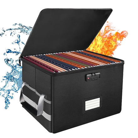 YHX Best Selling Large Capacity Fireproof Document Storage Box Ziplock Reflective Strips Fire Water Prevention