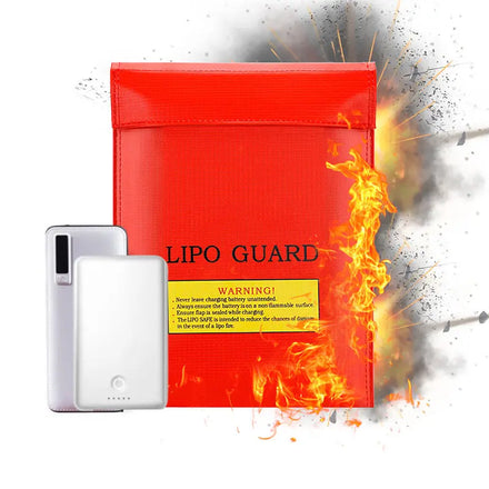 YHX UL94 V0 Certified 20000mAh Power Bank Large Capacity Safe Storage Pouch Explosion Proof Lipo Battery Fireproof Bag