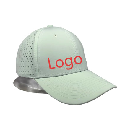 Custom 5 Panel Laser Perforated Holes Performance Baseball Cap Plain Waterproof Sport Baseball Hat