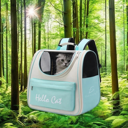 Wholesale Luxury Portable Cat Travel Carriers Oxford Pet Backpack Zipper Closure Fashion Large Capacity for Medium Size Cats