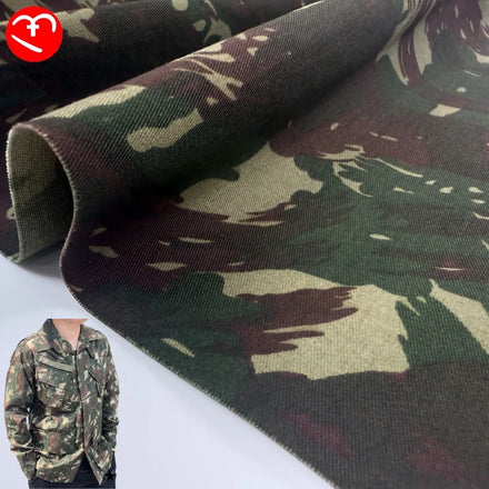 Factory Stock MCAD Camouflage Fabric TC Polyester Cotton Plaid Ripstop FR WR Breathable Wear-resistant Fabric for Tactical Coat