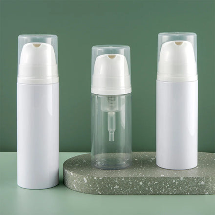 100ml Clear and White Fine Foaming Cleansing Mousse Bottle Mousse Pump 120ml 150ml Foaming Bubble Tooth Cleaning Bottle