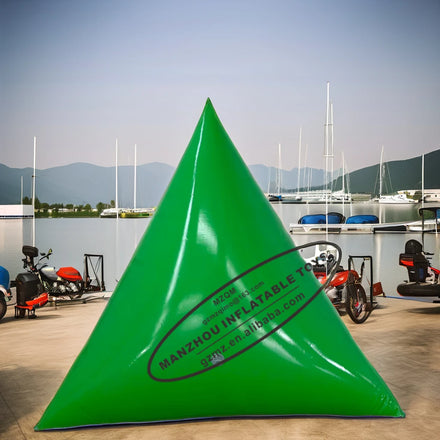 Inflatable Pyramid Buoy Durable Floating Water Amusement Facility for Water Sports and Leisure Activities