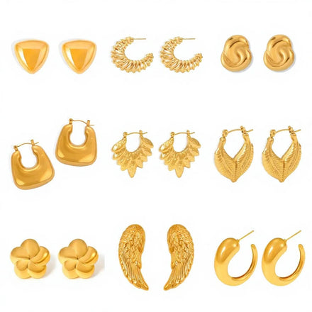Luxury Fashion Trendy Wholesale Bulk Gold Plated Zircon Stainless Steel Women Jewelry Drop Stud Earrings for Women