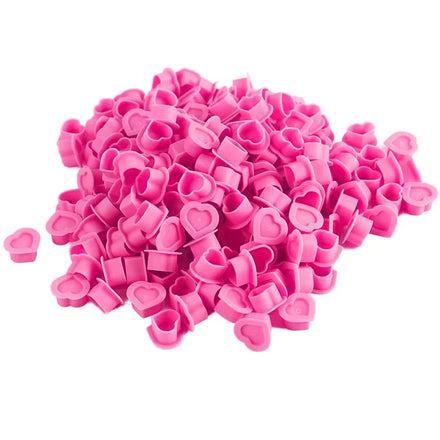 New Stable Base Disposable Pigment Holder Heart Shape Silicone Tattoo Ink Cup for Permanent Makeup Tattoo Accessories