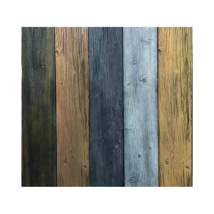 Weathered Wood Grain Pattern 3D Decorative Fireproof Glass Fiber Reinforced Composite Decking Polyurethane Foam Wood Surface