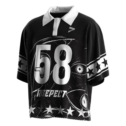 Vintage Embroidery Sports Appeal Breathable POLO Collar Short Sleeve American Retro Football Jersey for Men
