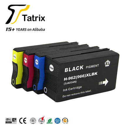 Tatrix 962XL 966XL hp 962 966 Compatible Color Ink Cartridge for HP OfficeJet Pro 9015 9020 9025 Printer