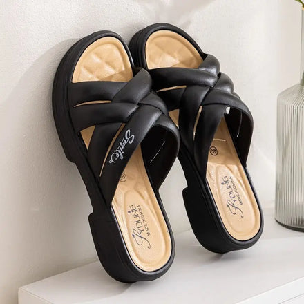 Women's Designer Summer Beach Sandals Slide slippers Wholesale Breathable Wedge Thick Sole Non-slip Home Shoes for Women Ladies