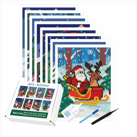 N-Mini012 8pcs/set Custom Mini Animal Diamond Painting Kits GEM Diamond Mosaic Canvas Art Diamond Painting