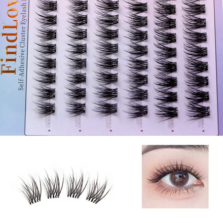 Hot Selling One Week Long-Lasting 6 Row Eyelashes No Glue Needed Mixed Length Synthetic Hair Natural Looking Style