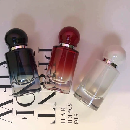 Customized 15ML 30ML 50ML 100ML Cosmetic Glass Luxury Cylinder Shape Empty Glass Perfume Bottle With Round Lid