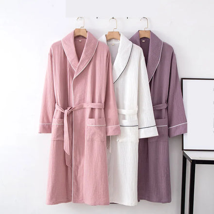 Oem Custom logo Design with Absorbent and Quick-drying Long Bathrobe for Men and Women and Hotel Nightgown Hotel Bathrobe