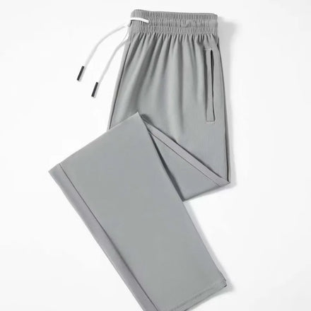 Oem Customized logo Design summer sun protection Ice silk casual pants loose slim breathable versatile straight sports trousers