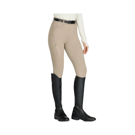 Women's Horse Riding Pants with Full Seat Silicone Equestrian Breeches for Horseback Schooling Zipper Pockets