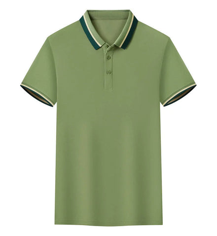OEM Custom logo Design for Man's Quick-drying Short-sleeved Polo Shirts Color-blocked Summer Workwear for Corporate Uniforms