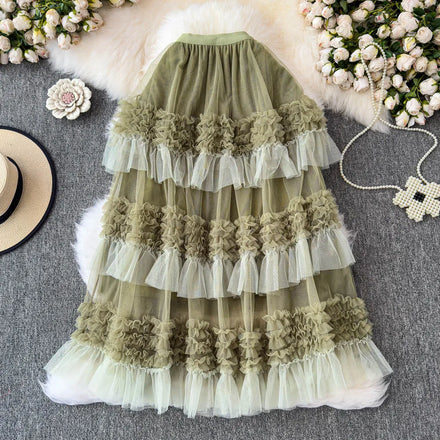 Summer Solid A-Line Skirt Women Casual Midi Skirts for Girls Casual Skirt Clothes Women Wholesale